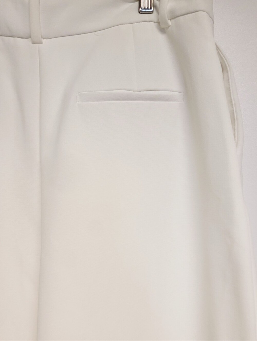 NWT Zara High Waist Wide LegPants in Oyster White XL - Picture 8 of 9